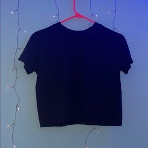 Plain Black crop top